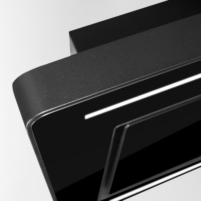 90cm Orion Recirculating Ceiling Cooker Hood Black